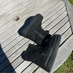 J/Slides Truly Faux Fur Lined Suede Zip Henley Platform Booties Black Size 6.5 Photo 9