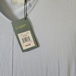 Lysse Womens Top Large Blue V Neck Ruffle Sleeveless Blouse Photo 3