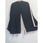 Joseph Ribkoff  Womens SZ 16 Black & Beige Color Block Double Layer Tunic Shirt Photo 3