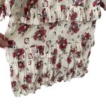 POL  Romantic Floral Print Tiered Ruffled Trim Dress M Photo 9