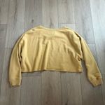American Eagle women’s Yellow Cropped Crew Neck Sweatshirt Sz Sm. Photo 1