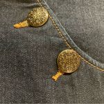 Blue Spice Mid Rise Denim Sailor Shorts Women Junior 9/10 Button Dark Wash 50’s Photo 6