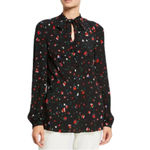 Derek Lam NWT  10 Crosby Evadne Floral Tie Front Blouse Black Size 2 Photo 1