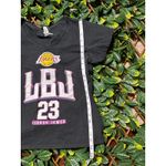 Nba  Fanatics LA Lakers Lebron James V Neck Black Shirt Size Medium Photo 5
