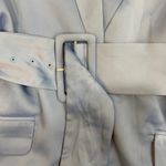 House of Harlow 1960 Blue Belted Blazer Women’s Satin Oversized Size M Photo 3