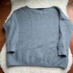 Ann Taylor Dusty Blue Crewneck 3/4 Sleeve  Sweater Photo 1