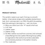 Madewell Like New  Leather Tayla Sandals Black Size 11 Photo 7