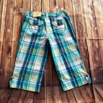 Cato Women’s Sportwear Plaid Bermuda Shorts Blue Size 6 Photo 1