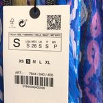 ZARA halter printed Beaded Sheer Flowy Top S Photo 8