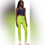 Ivy Park NEW Adidas Lime Knit Joggers Neon Green Ribbed Track Pants Sz Medium Photo 3