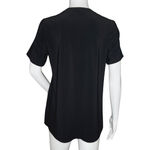 Sympli Shirt Womens 8 Black Blouse Office Commute Travel Neutral Minimalist Photo 3