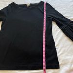 J.Crew Black Bell Sleeve Boatneck Long Sleeve Blouse Top Preppy Career Office S Photo 5