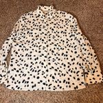 Liz Claiborne Petite Collection Animal Print Blouse Button Up Top 12P Photo 0