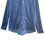 Hue Navy Blue Lightweight Velour Full Zip Cozy Casual Hoodie, XL Photo 2