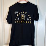 Fanatics  Hockey Vegas Golden Knight VGK Black Stanley Cup Shirt Size Med EUC Photo 0