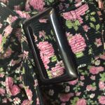 Tach Clothing Gadara Corduroy Floral Puffer Coat Black Pink Green AOP sz Medium Photo 9