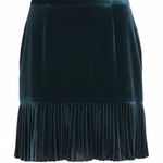 3.1 Phillip Lim  Sapphire Velvet Mini Skirt 4 NWT Pleated Tie Waist Twee Photo 0