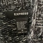 EXPRESS Metallic Mock Neck Sweater Black & Silver Size Medium by  Photo 1