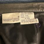 Newport News Vintage minimalist office siren black leather mini skirt Size 6 Photo 5