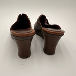 Ariat  Brown Leather Tassle Slip On Mules Heels Size 9B Photo 4