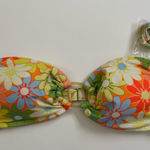 Wild Fable Women’s Floral Bikini Top NWOT Size XL Orange Green Summer Swimsuit Photo 0