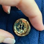 J. McLaughlin  Raised Coral Print Navy 3/4 Sleeve Cropped Knit Cardigan Photo 3