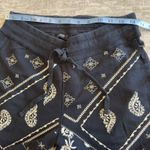 Johnny Was JW Los Angeles Devi Seam Paisley Embroidery Jogger Pants Black XS Photo 9