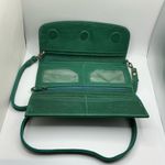 American darling HTF Rare Green  Womens Leather Removable Strap Crossbody Wallet Photo 2