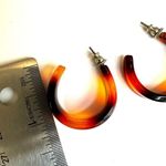 Tortoise shell hoop earrings Photo 4