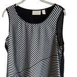 Chico's Tank Woman's 1 Sleeveless Striped White Round Neck Blouse Top Tank Photo 3