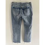 CAbi 100% Boyfriend Jeans Womens 4 Light Wash Distressed Raw Hem Style #6071 Photo 1