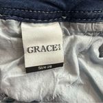 GRACE IN LA Jeans Bootcut Med Wash Bling Flap Pocket Embellished Distressed 28 Photo 10