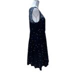 Maggy London Women's Navy Mesh Pearl Embellished A-line Dress Sz 8 Photo 5