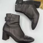 Grigiarancio Y2K Black‎ Leather Ankle Boots 8.5 | Made in Italy Chunky Heel Black Photo 0
