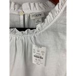 J.Crew Ruffle Sleeveless Top M Linen White Blouse Size M Photo 3