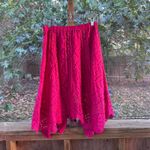 Chelsea & Theodore Women's Hot Pink Eyelet Pull On Skirt Size S. NEW Photo 1