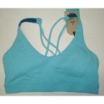 NWT Womens Aqua Blue L Every Day PrAna Yoga Pilates Strappy Top Bra New Gym Cup Size L Photo 0