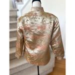 Vintage Reversible Satin Pink & Gold Chinoiserie Dragon Floral Chinese Jacket Size M Photo 2