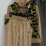 BCBGMAXAZRIA 2pc set PANTS &SWEATER WOMENS NEW LARGE CAMEL/RHINESTONE Photo 0