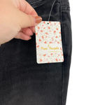 Free People  Vintage Flared Jeans Black Ash Denim Raw Hem‎ Size 27 Photo 11