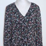 New Look Black Floral V-Neck Dress NWT Size 10 Wedding Guest Dress Photo 2