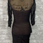 BCBGMAXAZRIA Mesh Ruched Cocktail Dress Photo 6