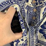 Farm Rio  size small Blue pineapple garden romper white shorts tie tropical vaca Photo 8