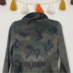 Anthropologie Marrakech Sherpa Collar Green Camo Moto Jacket Size Small Photo 9