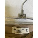 Abercrombie & Fitch A & F Beige Gray Faux Leather 90’s Straight Ultra High Rise Pants EUC Sz 28/6L Photo 3