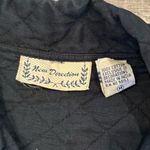 New Direction Vintage Quilted Beaded Halloween Button Up Jacket Size Medium Black Photo 1