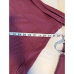 Free People Santa Clara Oversized Waffle Knit V Neck Long Sleeve Top Purple Sz M Photo 5