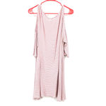 Terra & Sky  size‎ XL red white striped short sleeve cold shoulder shirt top Photo 1