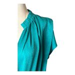 Current Air Dress Women Medium Teal Silky Belted V Neck Short Sleeve Mini Party Photo 3