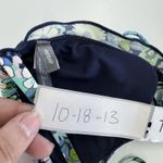 Aerie Bikini Top Womens Large Blue Floral Scallop Swim Swimwear Tie Back Boho Photo 2